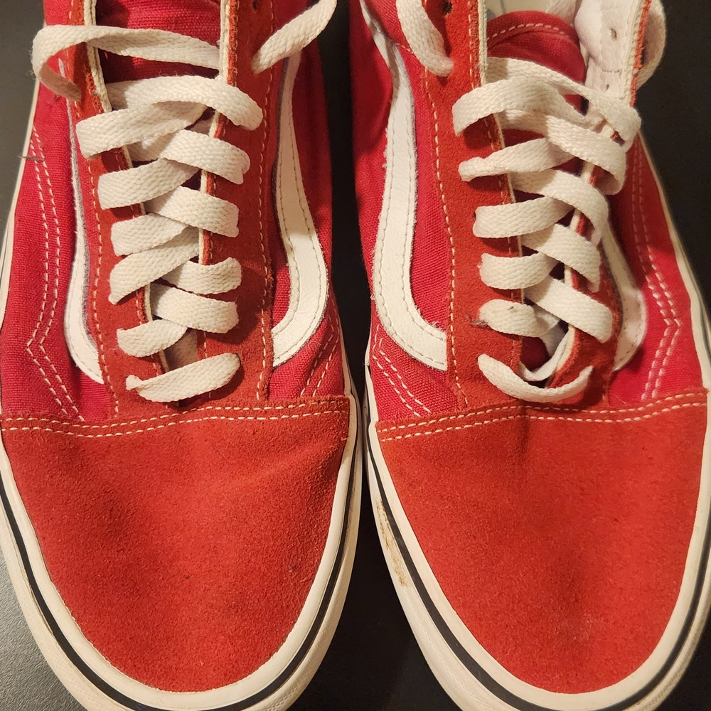 Vans Red and White Shoes